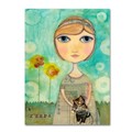 Trademark Fine Art Wyanne 'Big Eyed Girl 4 Keeps' Canvas Art, 14x19 ALI8142-C1419GG